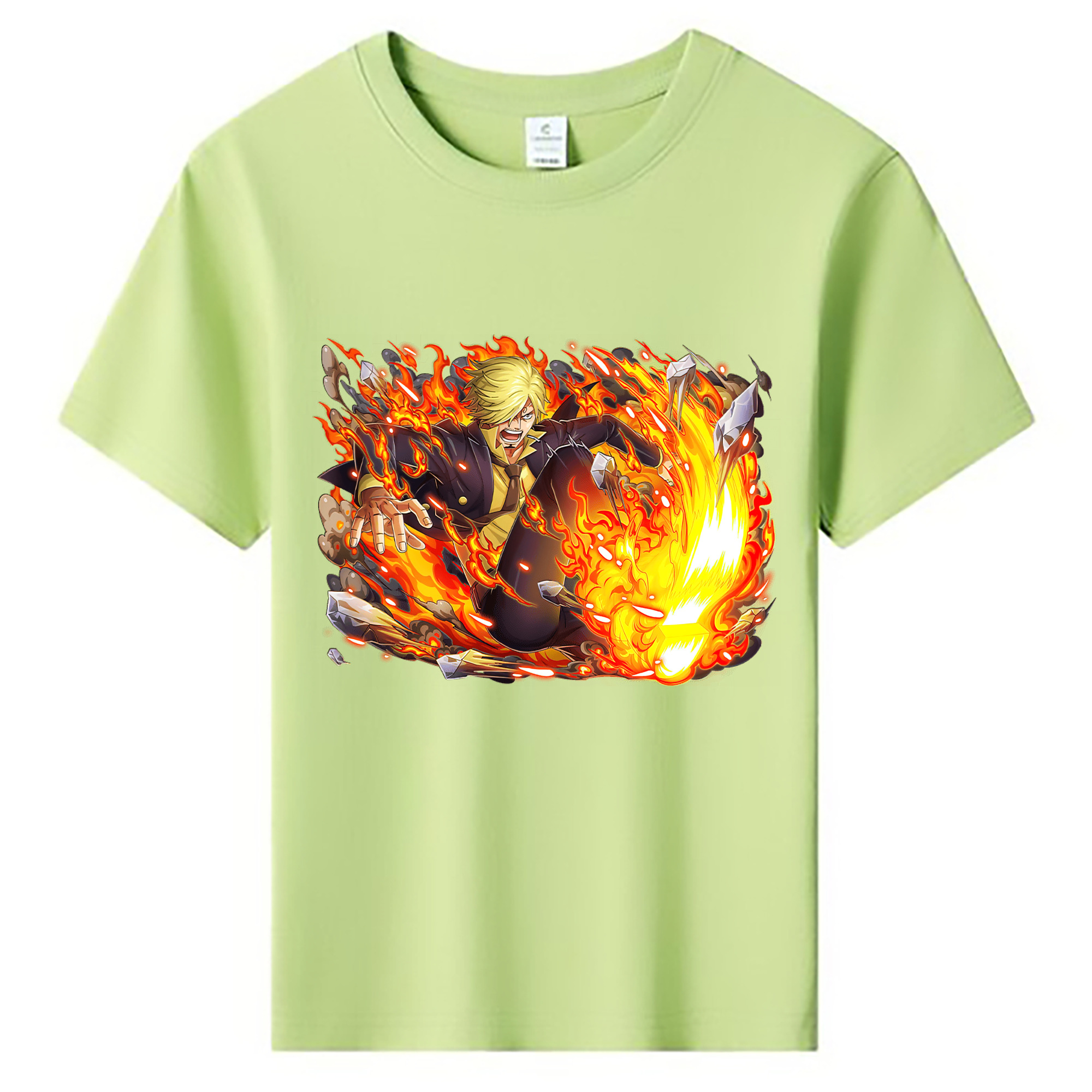 ワンピース サンジ ONE PIECE Sanji 綿100％キッズTシャツ（フロントプリント）